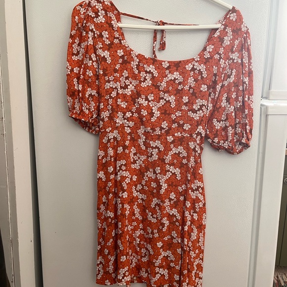 Faithfull the Brand Orange Floral Dress - Picture 3 of 9